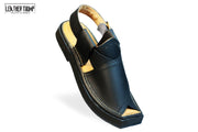 Matte Black Kaptaan Chappal