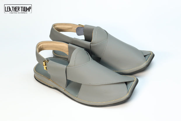 Premium Grey Peshawri chappal