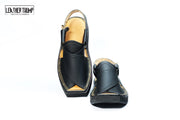 Matte Black Kaptaan Chappal