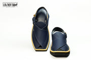 Matte Blue Kaptaan Chappal