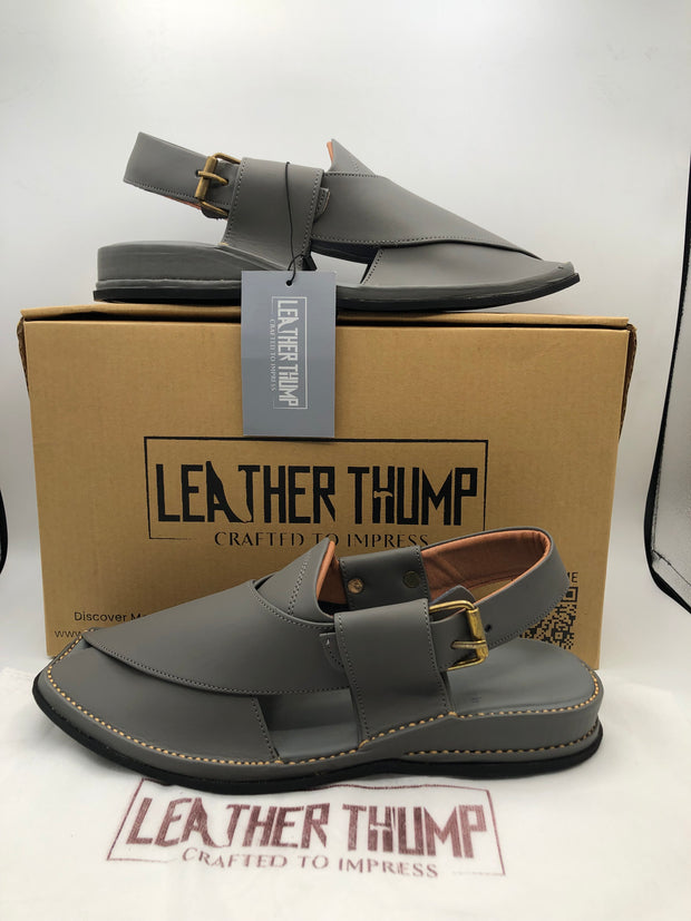Premium Grey Peshawri chappal
