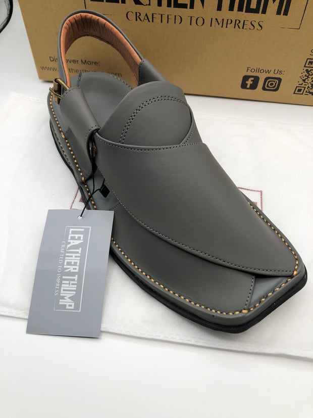Premium Grey Peshawri chappal
