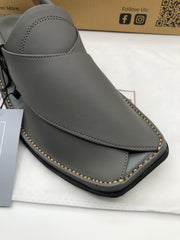 Premium Grey Peshawri chappal