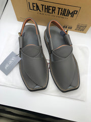 Premium Grey Peshawri chappal