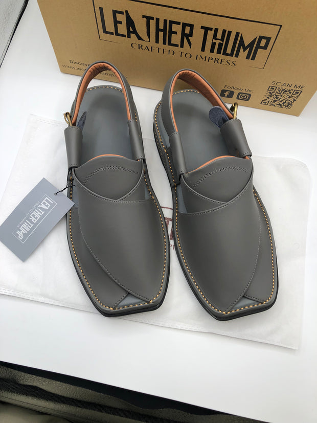 Premium Grey Peshawri chappal