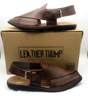 Double Shade Brown Peshawri Chappal