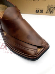 Double Shade Brown Peshawri Chappal