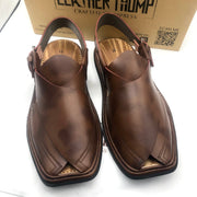 Double Shade Brown Peshawri Chappal